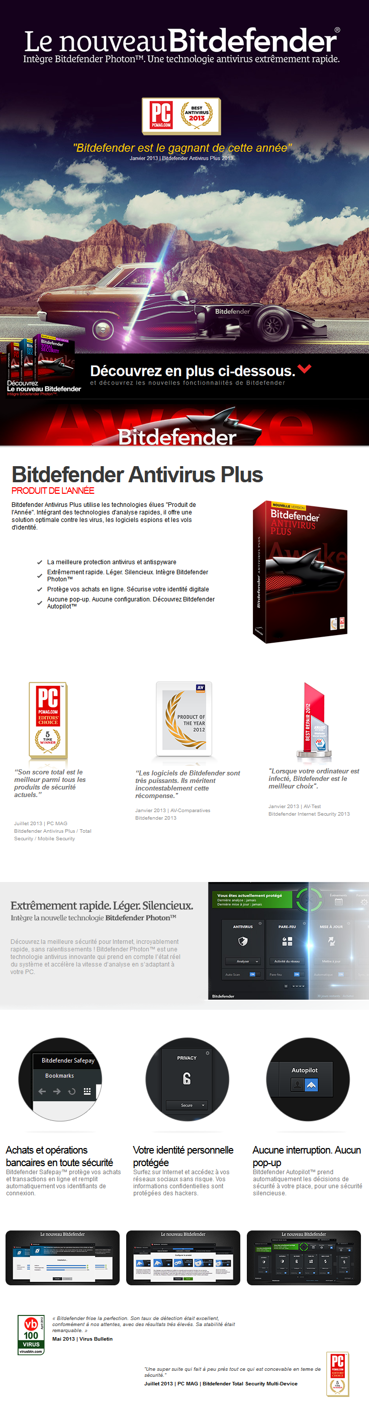 Acheter Bitdefender Antivirus Plus 2014 - 1an/ 1 poste - OEM (Clé + DVD) Maroc