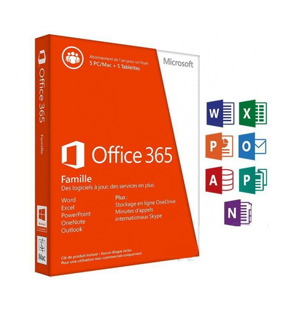 Sur  l'abonnement Microsoft 365 Famille affiché en vente