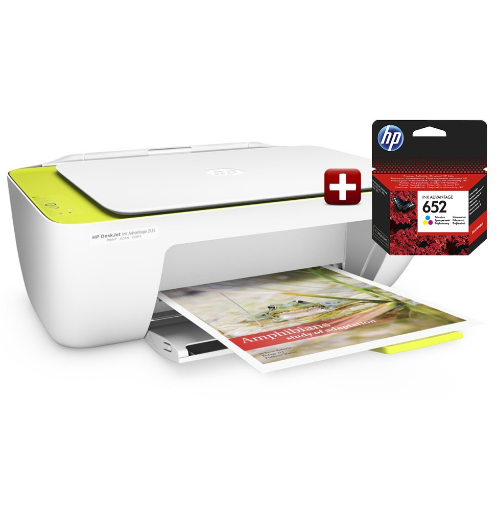 Imprimante HP - Couleur 3-En-1 DeskJet 2720 - Wifi - Impression -  Photocopie - Scanner - Blanc