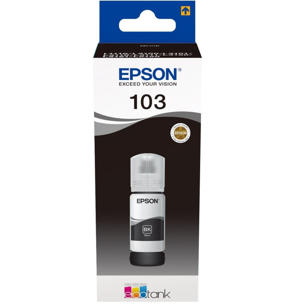 Epson 103 Noir - Bouteille d'encre Epson EcoTank d'origine