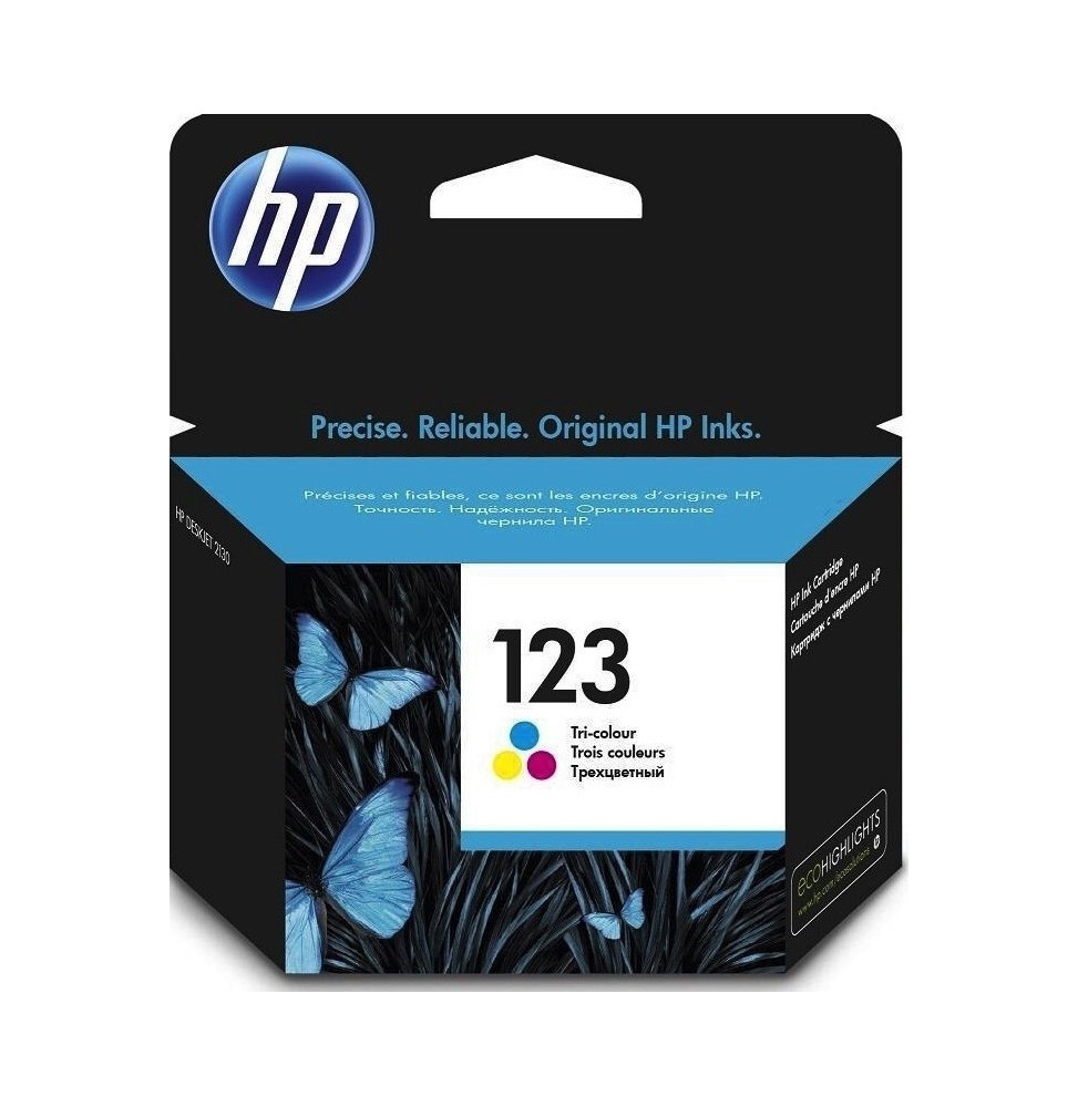 HP 123 trois couleurs - Cartouche d'encre HP d'origine (F6V16AE