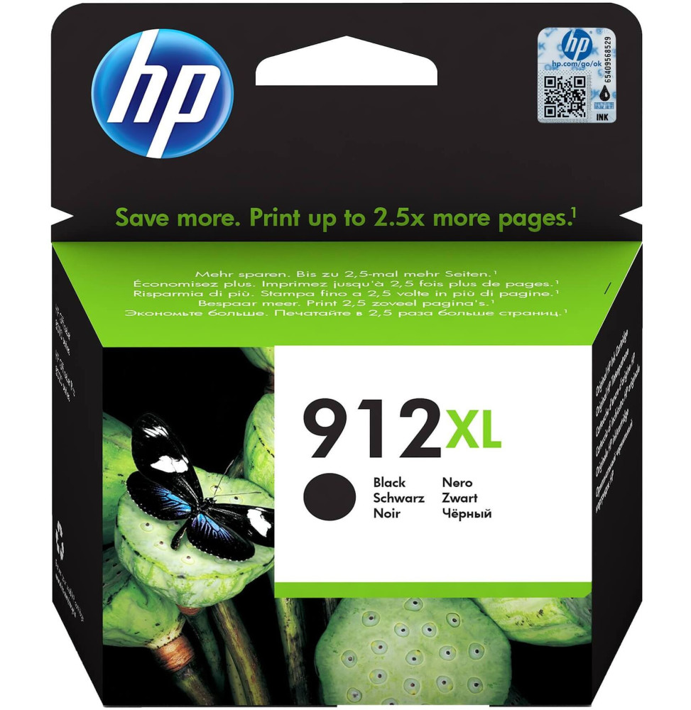 HP 912XL Jaune - Cartouche d'encre grande capacité HP d'origine (3YL83AE)