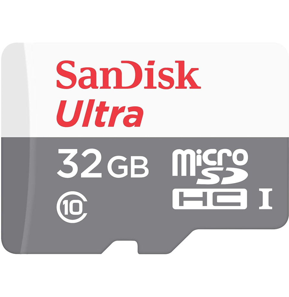 Carte Mémoire SDHC 32Go SanDisk Ultra de 80a 120 Mo/s, Classe 10