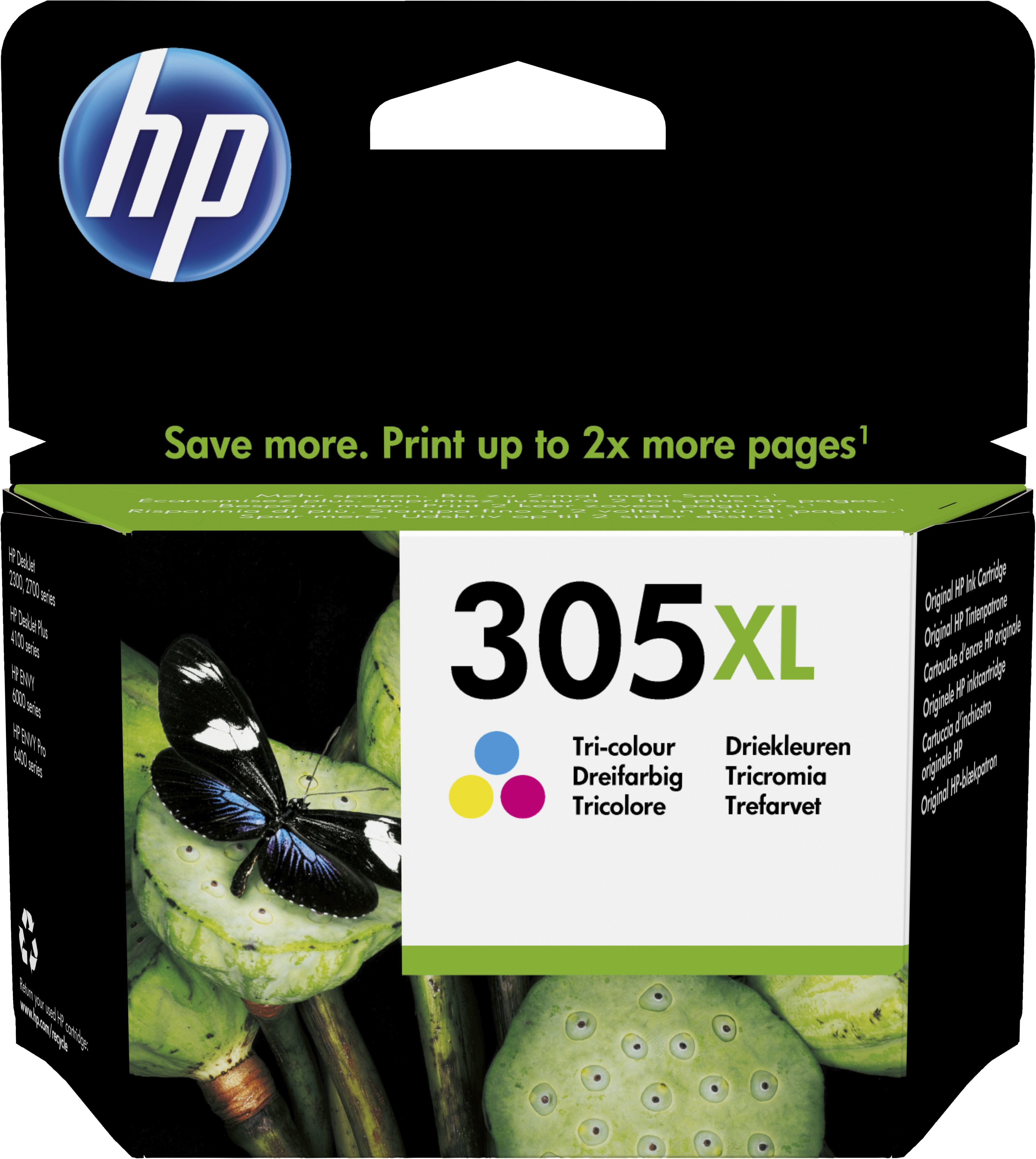 HP 305 Pack de 2 Cartouches d'Encre Noire et Trois Couleurs