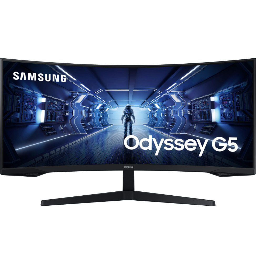 Écran incurvé Samsung Odyssey G5 34  Ultra WQHD G5 165 Hz - Courbure 1000R  - Temps réponse 1ms (LC34G55TWWMXZN) prix Maroc