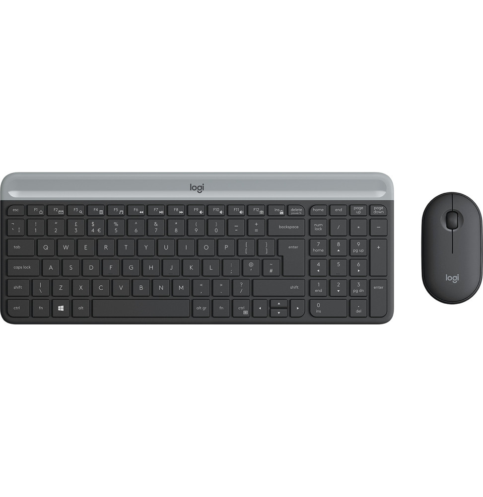 Kit clavier et souris sans fil pas cher avec Dongle USB - noir