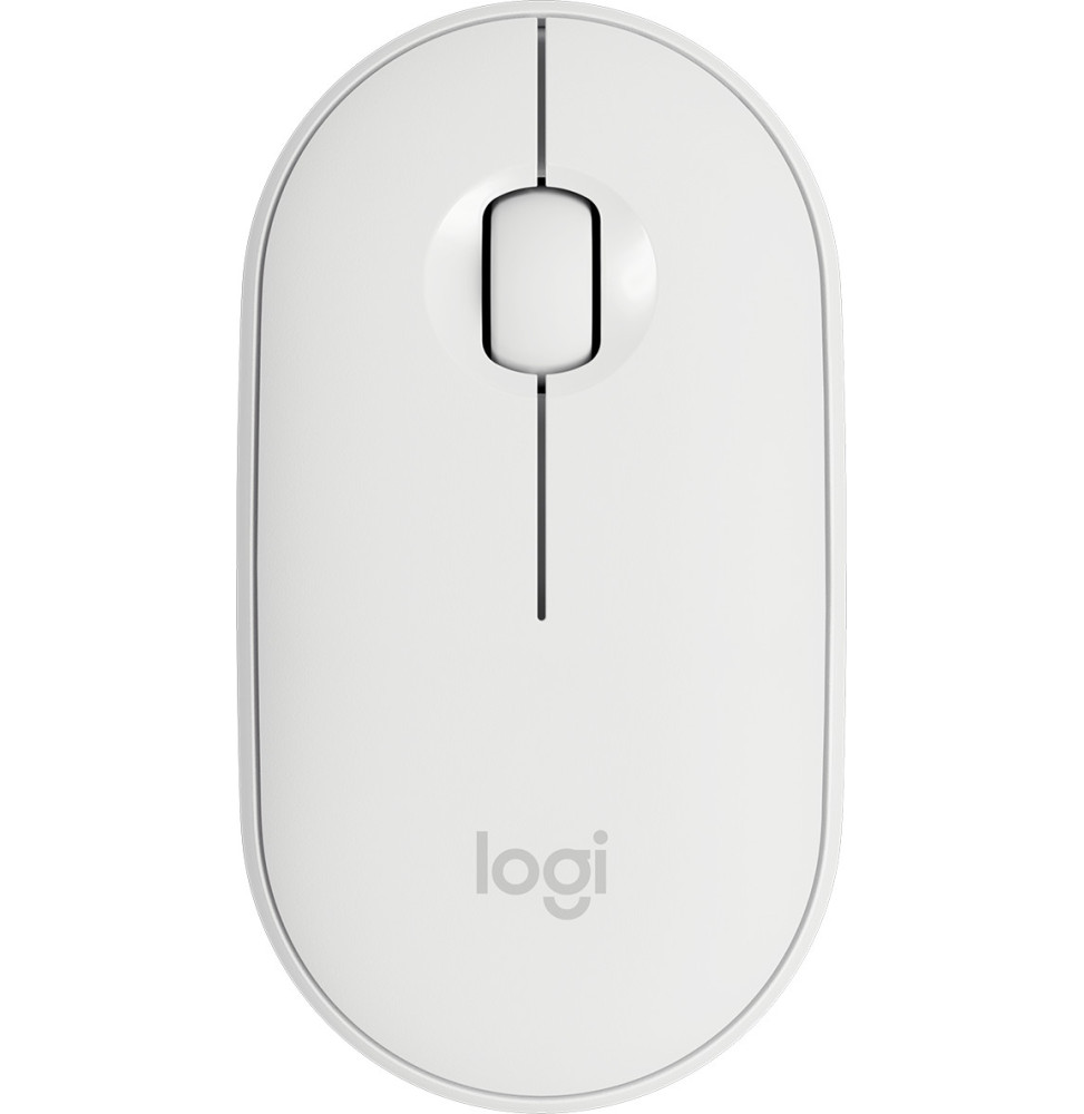 4600875:Logitech souris sans fil Pebble M350, blanche
