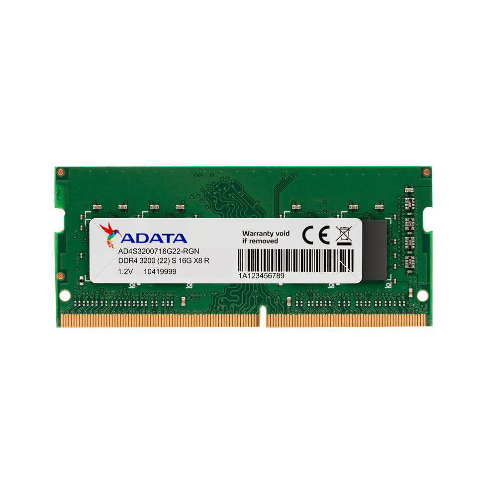 Barrette Mémoire ADATA 4Go DDR4 2666 MHz Pour PC Portable (AD4S26664G1