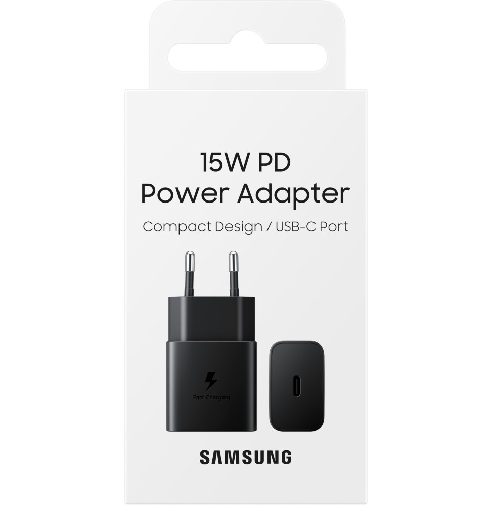 Adaptateur secteur 15W sans câble USB C Samsung sur