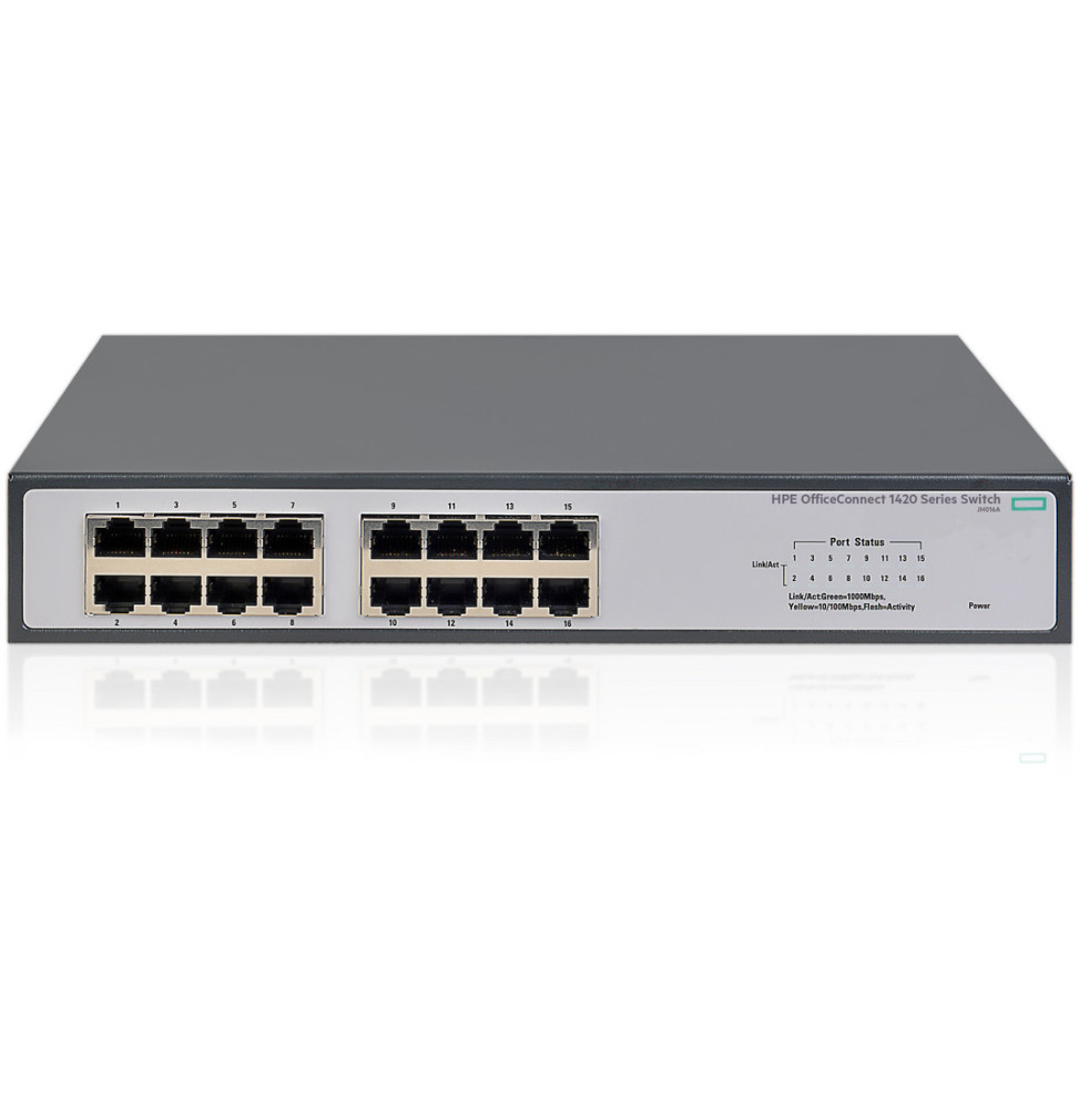 Switch Ethernet non gérés à port fixe HPE OfficeConnect 1420-16G (JH016A)  prix Maroc