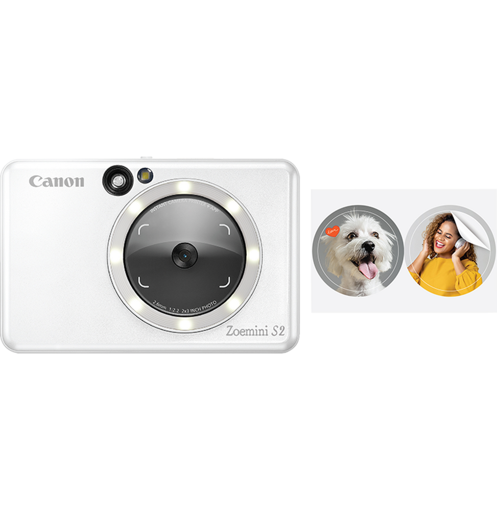 Appareil photo couleur instantané Canon Zoemini S2, Blanc perle