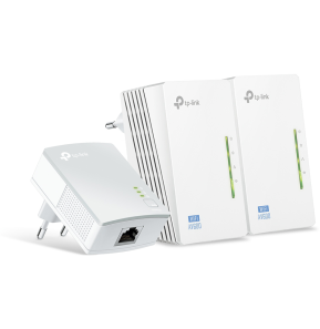 CPL TP-Link Extender AV500 2-port Powerline Wi-Fi Extender 3-pack KIT 500  Mbps (TL-WPA4220 TKIT) prix Maroc
