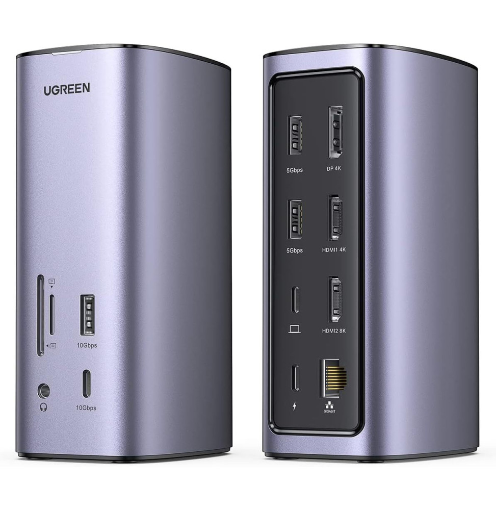 Hub USB-C Ugreen Revodok 12 en 1 Supporte PD (Power Delivery) 100W Recharge  (90325) prix Maroc