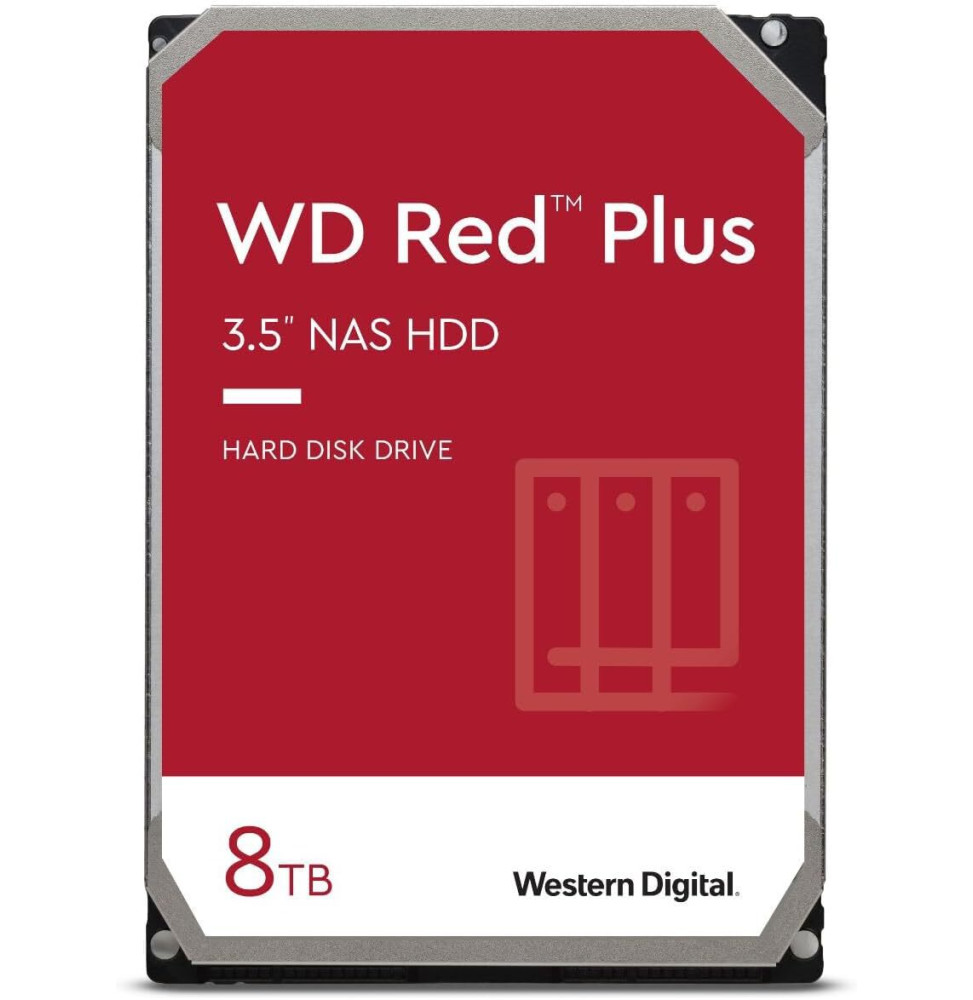 WD Red Plus WD80EFZZ - Disque dur - 8 To - interne - 3.5 - SATA