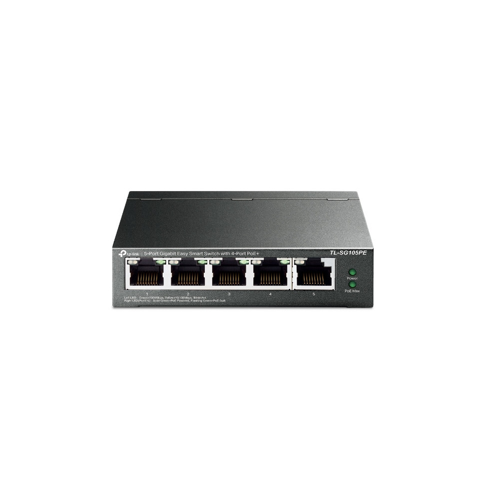 TP-Link TL-SG105PE commutateur réseau Géré L2 Gigabit Ethernet (10/100/1000) Connexion Ethernet, supportant l'alimentation via
