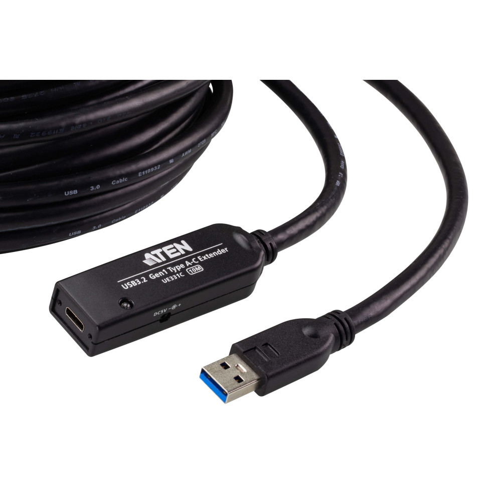 ATEN Câble prolongateur USB 3.2 de 10 m de 1re génération (UE331C