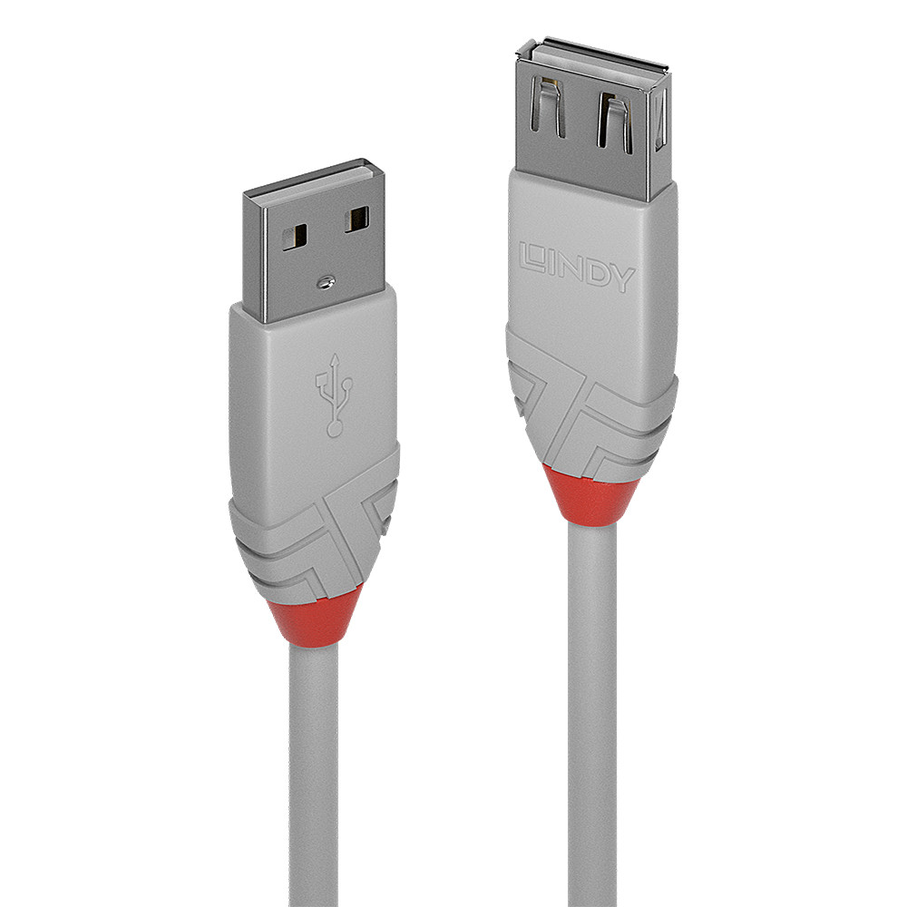 Lindy 36711 câble USB 0,5 m USB 2.0 USB A Gris Rallonge USB 2.0 type A,  Anthra Line, Gris, 0.5m (36711) prix Maroc