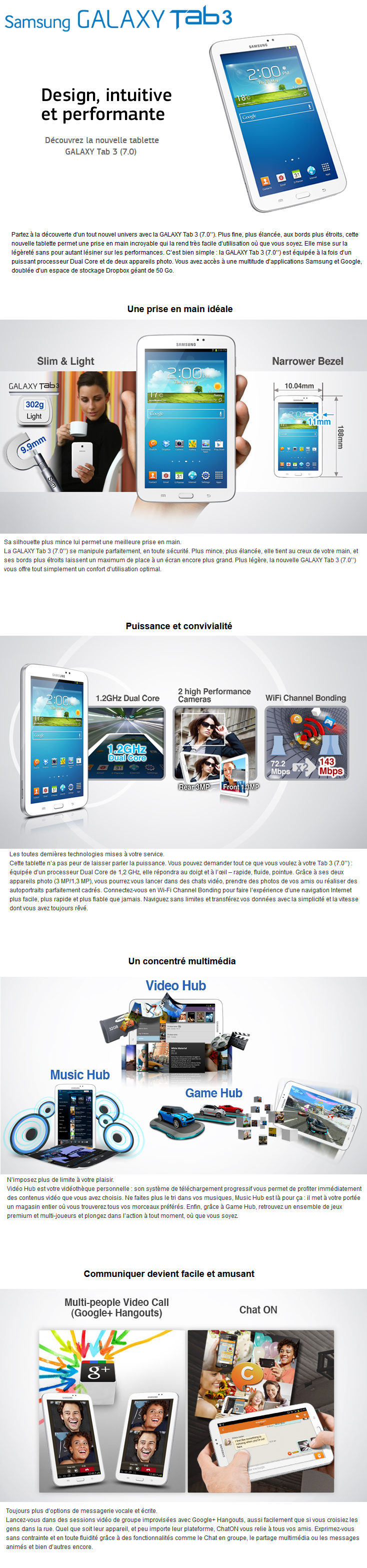 Tablette Samsung Galaxy Tab 3 Lite (3G) white (SM-T116NDWAMWD) - Fourniture  bureau Tanger, Maroc